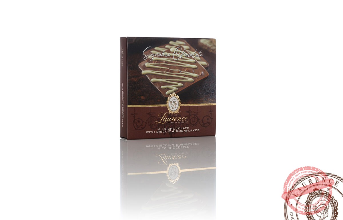 Молочний шоколад “Signature Chocolate” з печивом і кукурудзяними пластівцями тм “Laurence”