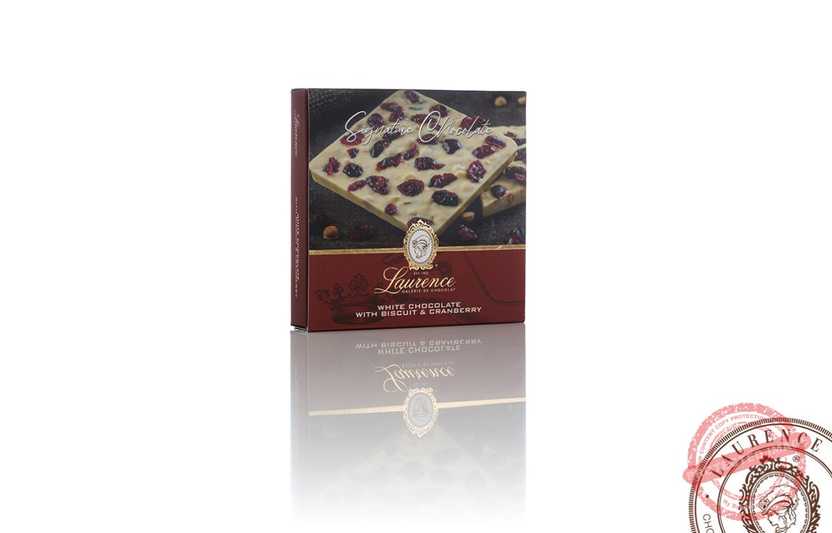Білий шоколад “Signature Chocolate” із сушеною журавлиною та печивом тм “Laurence”