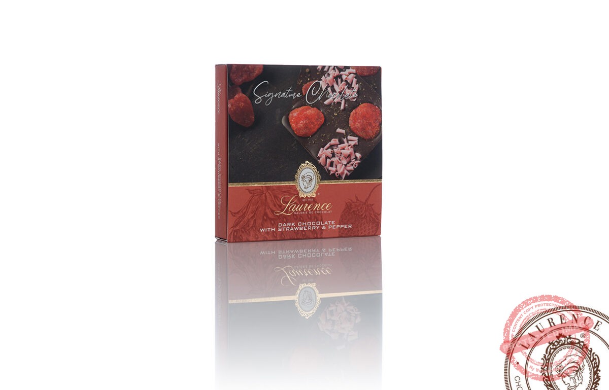 Чорний шоколад “Signature Chocolate” з полуницею та перцем тм “Laurence”