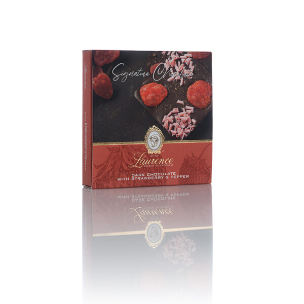 Черный шоколад "Signature Chocolate" с клубникой и перцем тм "Laurence"