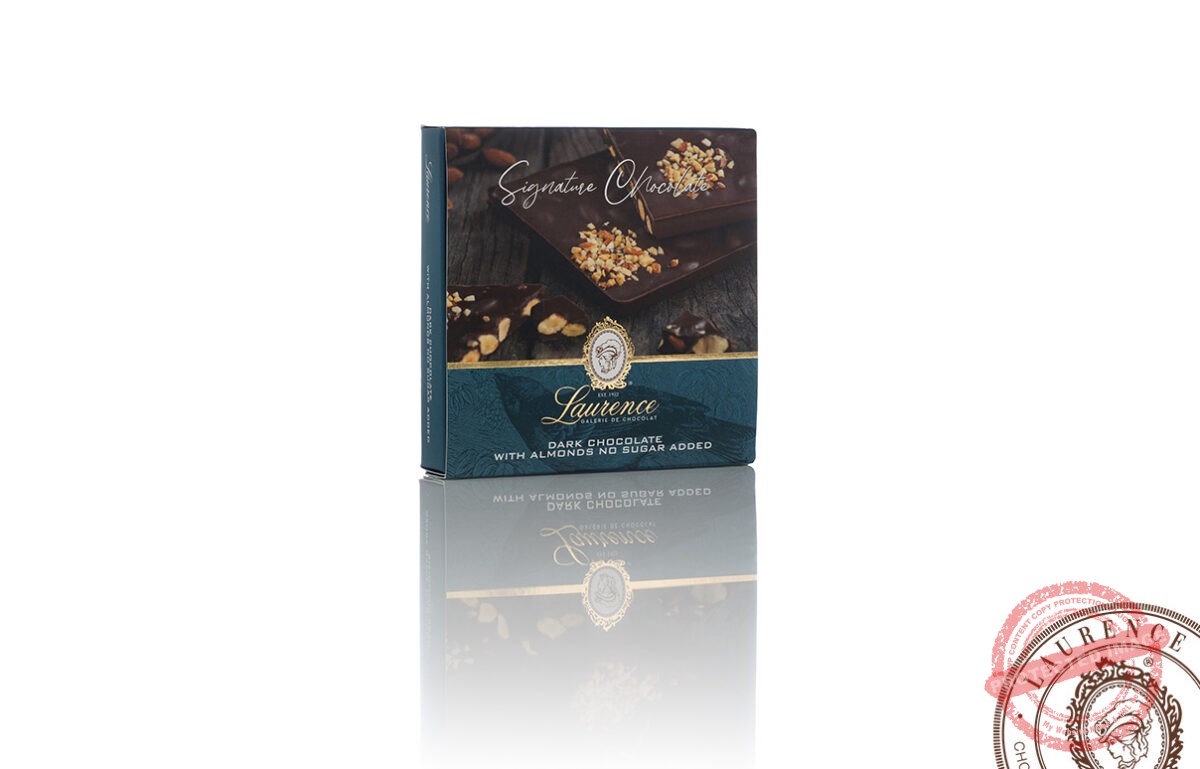 Чорний шоколад “Signature Chocolate” з мигдалем без цукру тм “Laurence”