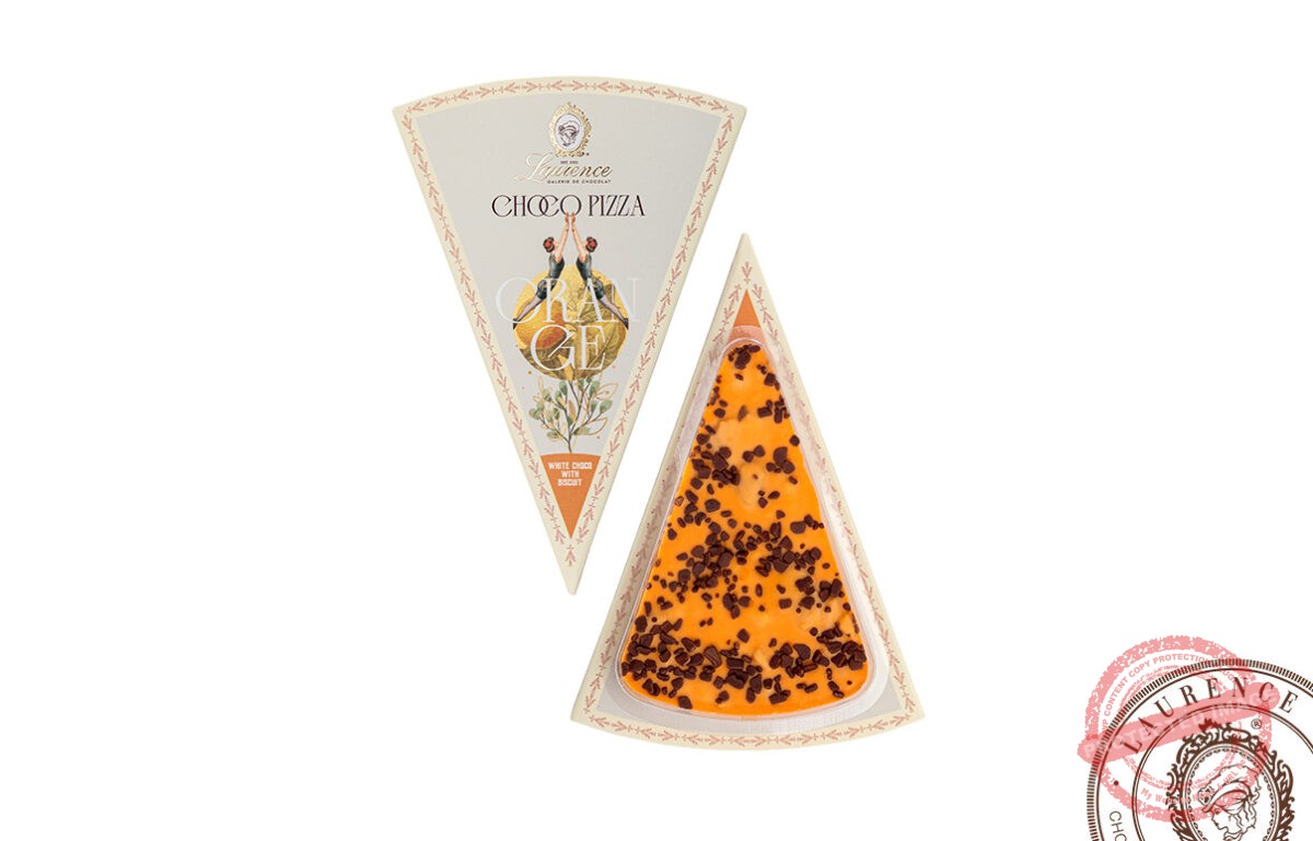 “Chocolate pizza Orange” з білим шоколадом, апельсином і ванільним печивом “Laurence”