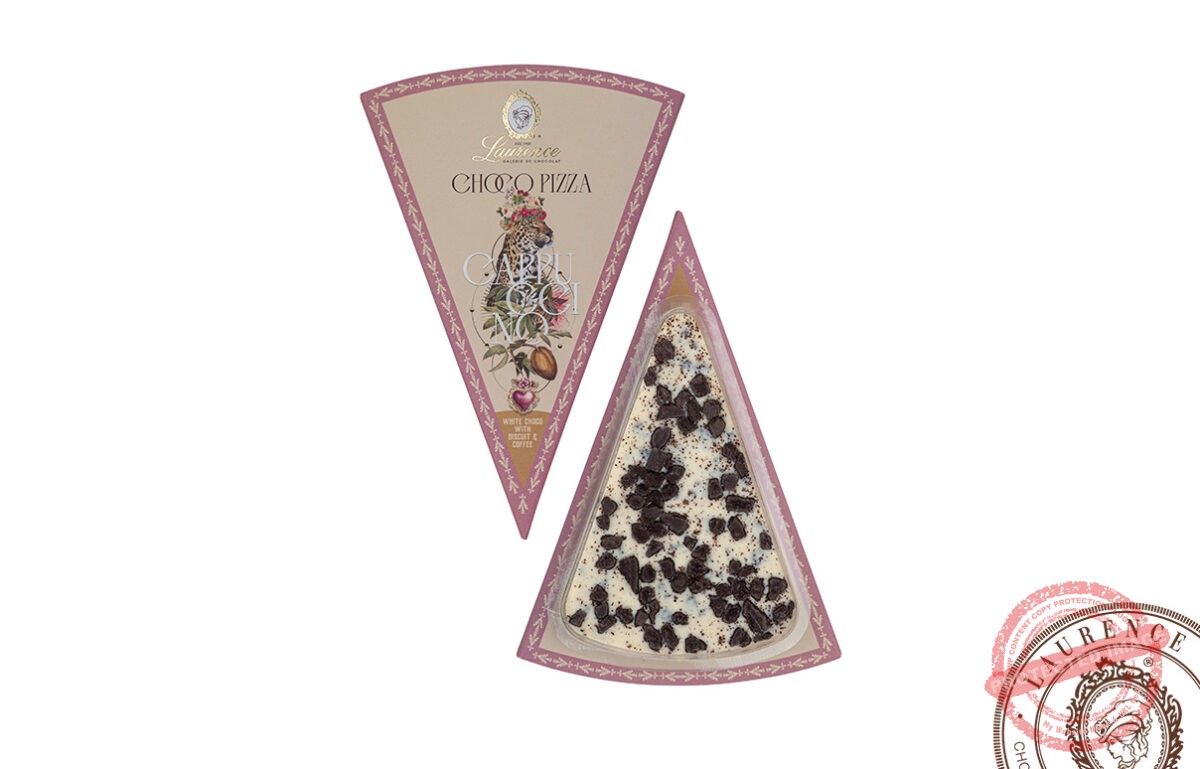 “Chocolate Pizza Cappuccino” з білим шоколадом, печивом і кавою “Laurence”