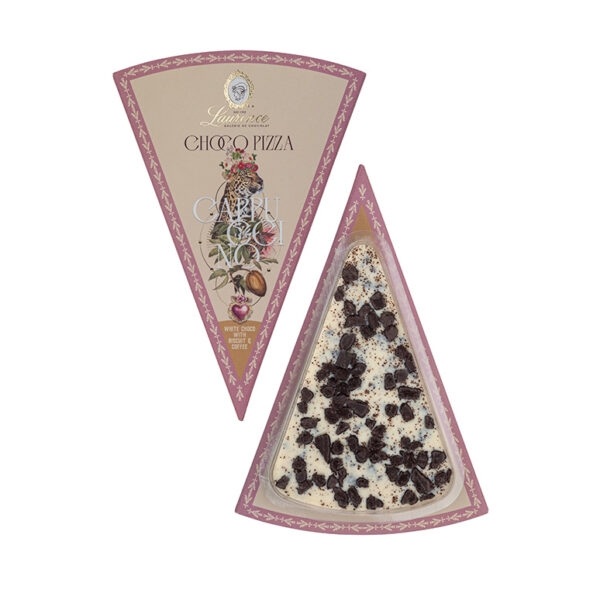 "Chocolate Pizza Cappuccino" с белым шоколадом, печеньем и кофе “Laurence”